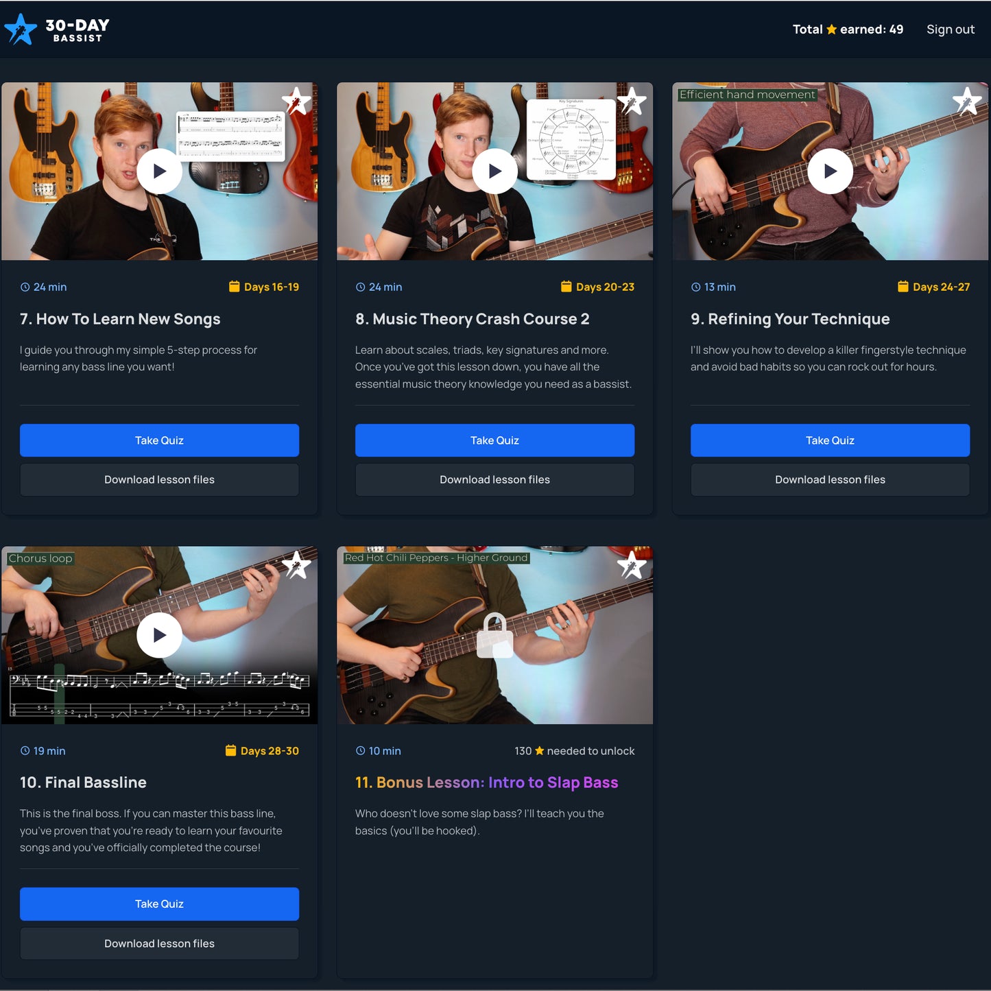 30 Day Bassist — Full Course
