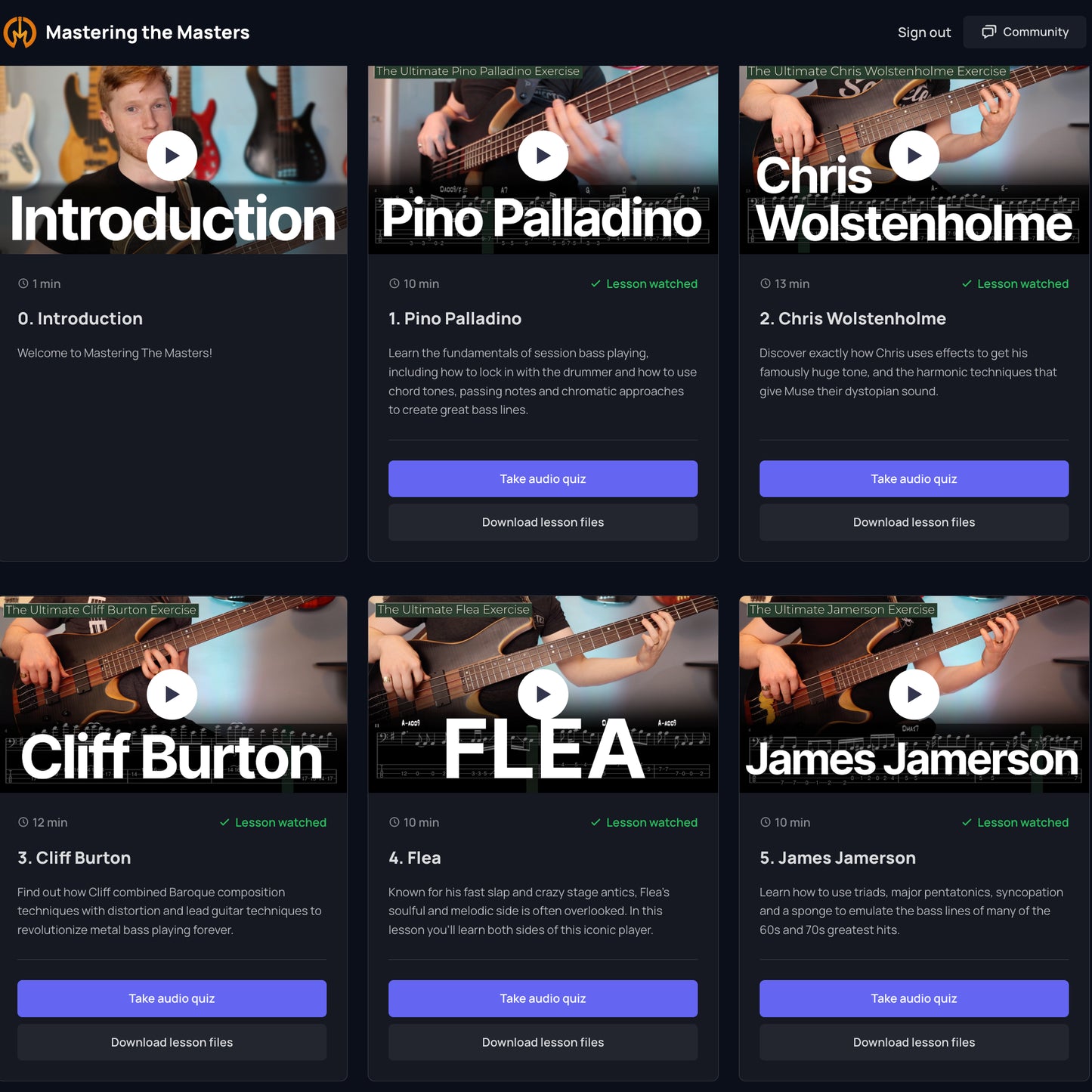 Mastering the Masters — Full Course